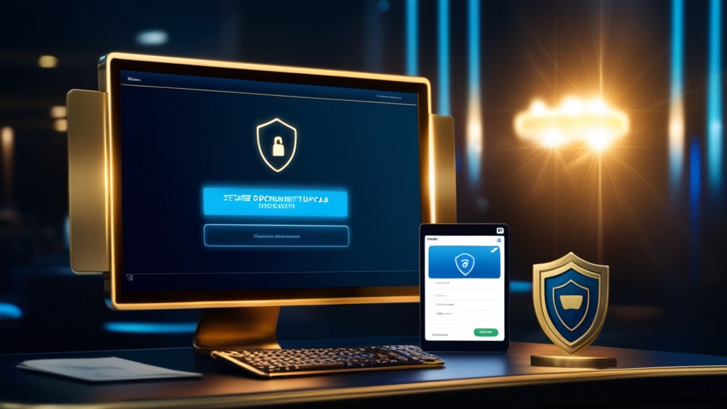 Veilig verificatiescherm met documentupload in casino-sfeer