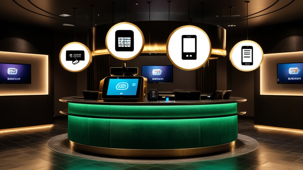 Overzicht van betaalmethoden bij een casino in een donkere sfeer
